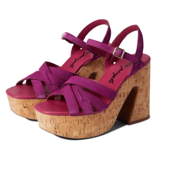 FREE PEOPLE Lisbon Verbena Platform Sandals Size 37 - Picture 2 of 10